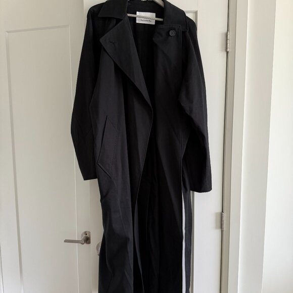 Oversize (Onesize) Frankie Shop Black Trench Jacket - Picture 2 of 3